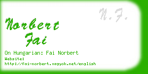 norbert fai business card